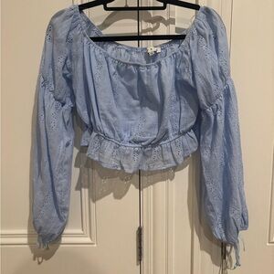 HYVE Blue Cropped long sleeve